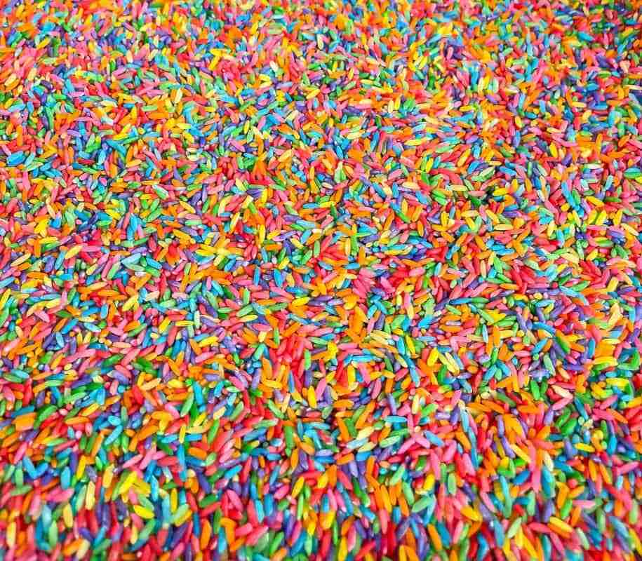Rainbow Sensory Rice