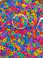 Rainbow O-Shaped Pasta Sensory bin Filler