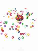 Rainbow O-Shaped Pasta Sensory bin Filler