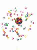 Rainbow O-Shaped Pasta Sensory bin Filler