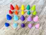 Wooden rainbow trees for sensory play