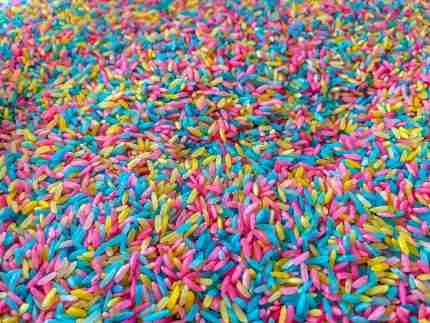 Spring Colored Sensory Rice