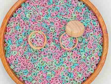 Summer O-Shaped Pasta Sensory bin Filler