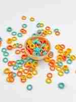 Summer O-Shaped Pasta Sensory bin Filler