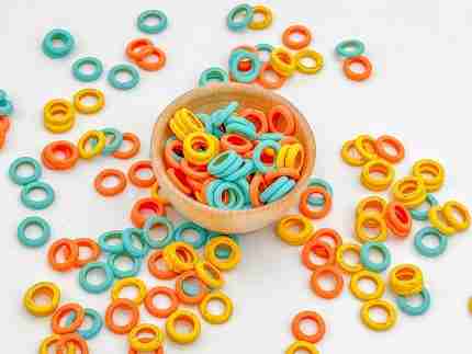 Summer O-Shaped Pasta Sensory bin Filler
