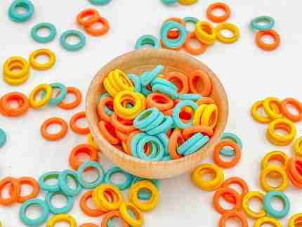 Summer O-Shaped Pasta Sensory bin Filler