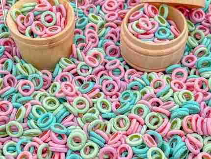 Summer O-Shaped Pasta Sensory bin Filler