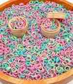 Summer O-Shaped Pasta Sensory bin Filler