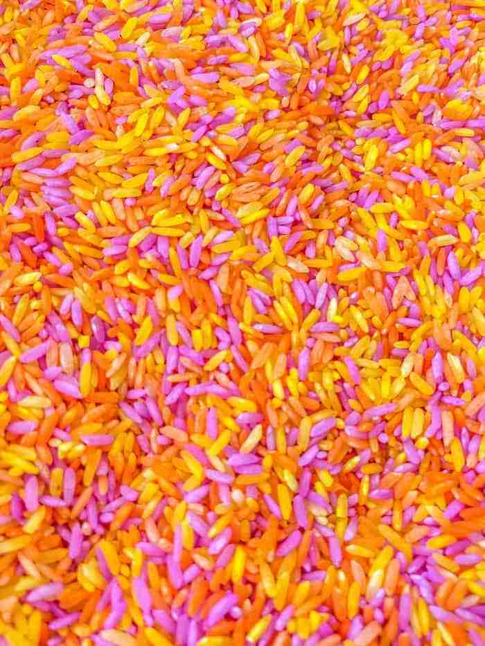 Summer Colored Rice For Sensory Bin | Sensory-N-Stuff