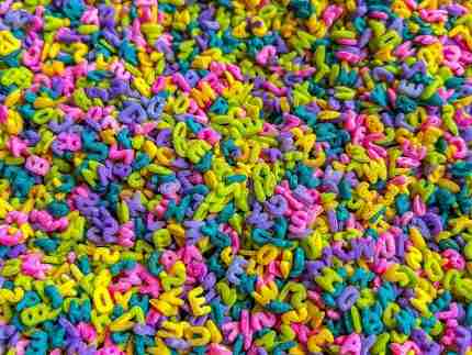 Tropical Alphabet Pasta Sensory Filler 1
