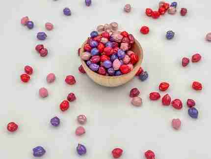 Valentines Day Rainbow Chickpea Sensory Filler
