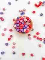 Valentines Day Rainbow Chickpea Sensory Filler
