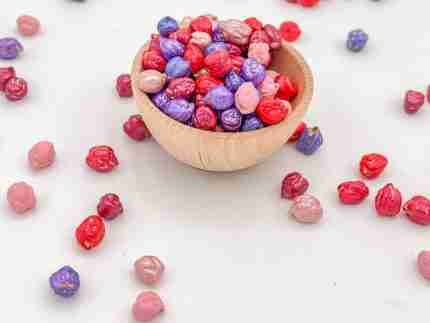 Valentines Day Rainbow Chickpea Sensory Filler