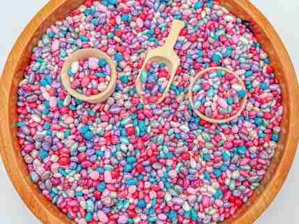 Valentines day bean mix sensory filler