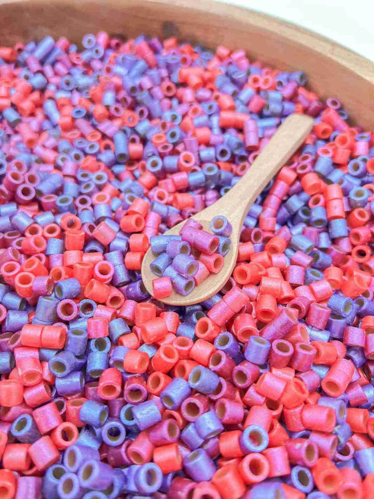 Valentines Day Pasta-5 Shimmery valentines day pasta sensory filler