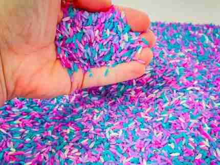 Valentines Day Sensory Rice