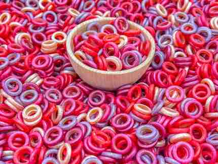Shimmery Valentine's Day O's Sensory Filler