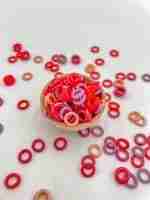 Shimmery Valentine's Day O's Sensory Filler