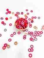 Shimmery Valentine's Day O's Sensory Filler