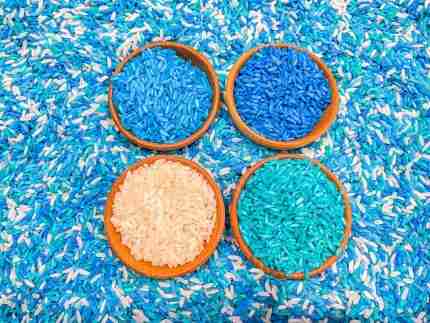 Winter Sensory Rice, Frozen Sensory Rice