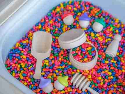 Rainbow Popcorn Starter Sensory Bin Set - Image 3