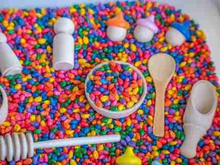 Rainbow Popcorn Starter Sensory Bin Set - Image 4