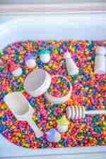 Rainbow Popcorn Starter Sensory Bin Set - Image 5