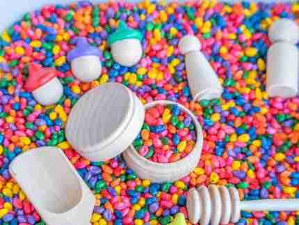 Rainbow Popcorn Starter Sensory Bin Set - Image 5