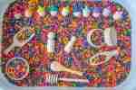 Rainbow Popcorn Sensory Bin-6