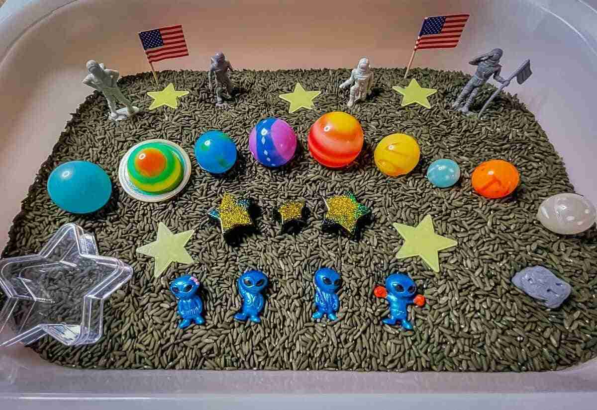 Outer Space Sensory Bin- Imaginative Play