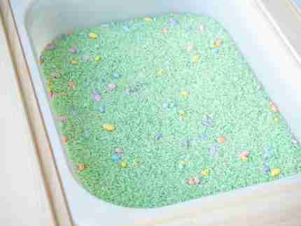 Easter Egg Hunt Sensory Rice