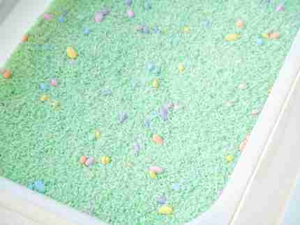 Easter Egg Hunt Sensory Rice