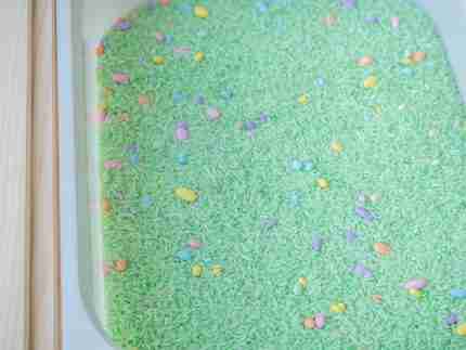 Easter Egg Hunt Sensory Rice