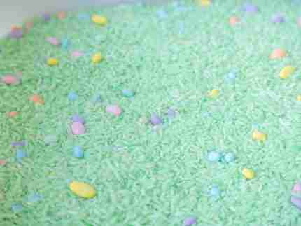 Easter Egg Hunt Sensory Rice