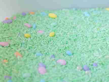 Easter Egg Hunt Sensory Rice