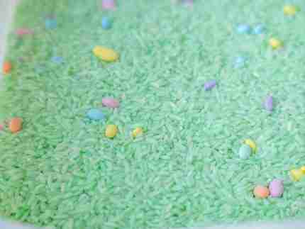 Easter Egg Hunt Sensory Rice