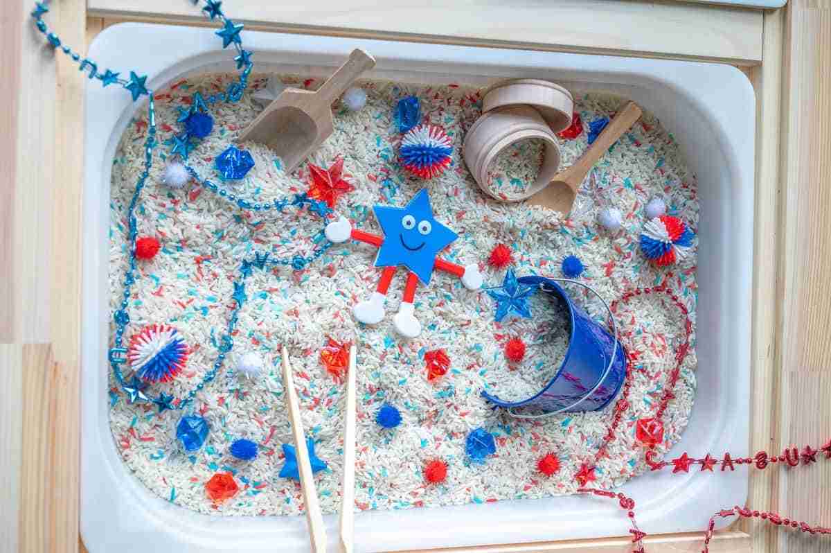Patriotic Sensory Bin-3 Patriotic Sensory Bin-3