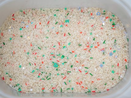 Christmas Tree Sensory Rice - Image 4