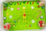 Grinch Sensory Bin