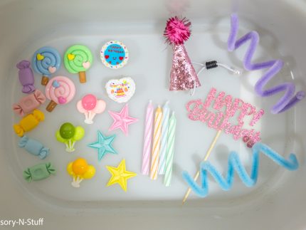 Pastel Birthday Sensory Bin - Image 7