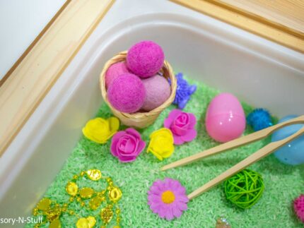Easter Sensory Bin w/ Tongs - Image 8
