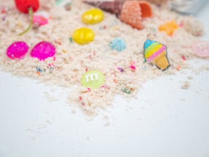 Ice Cream Cloud Dough Budget Bag with moldable cloud dough ice cream cup candy charms and gems