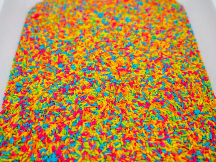 Neon Rainbow Rice sensory filler