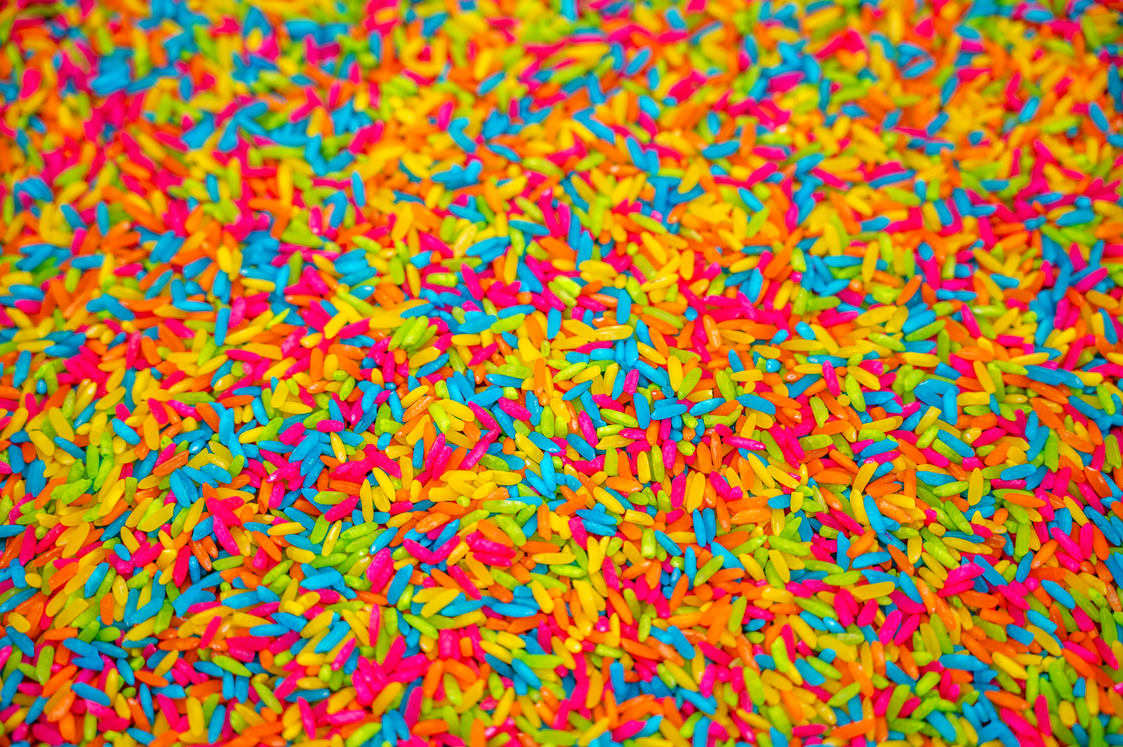 Neon Rainbow Rice-9 Neon Rainbow Rice sensory filler