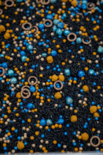 Galaxy Glow Sensory Filler Mix with black rice blue gold pearls chickpeas and O's