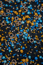 Galaxy Glow Sensory Filler Mix with black rice blue gold pearls chickpeas and O's