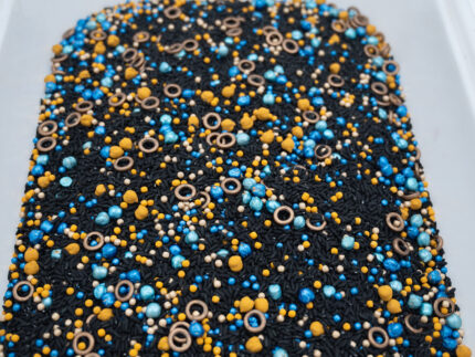 Galaxy Glow Sensory Filler Mix with black rice blue gold pearls chickpeas and O's