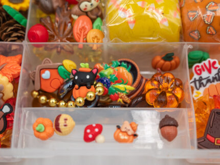 Deluxe Thanksgiving Play-Doh Kit with fall-colored dough, turkeys, pumpkins, leaves, sunflowers, gems and Thanksgiving accessories